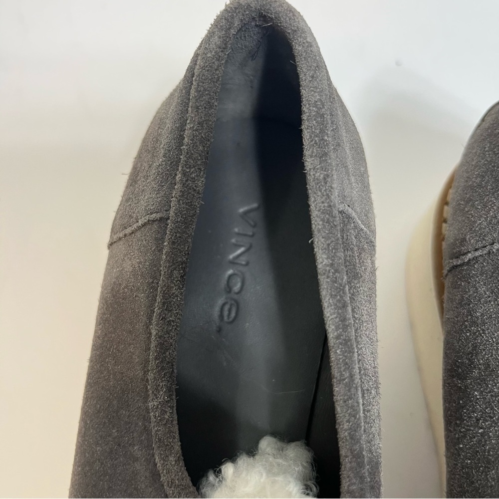 Vince Shearling Zola Suede Slip On Platform Loafer 6.5 - Picture 11 of 11